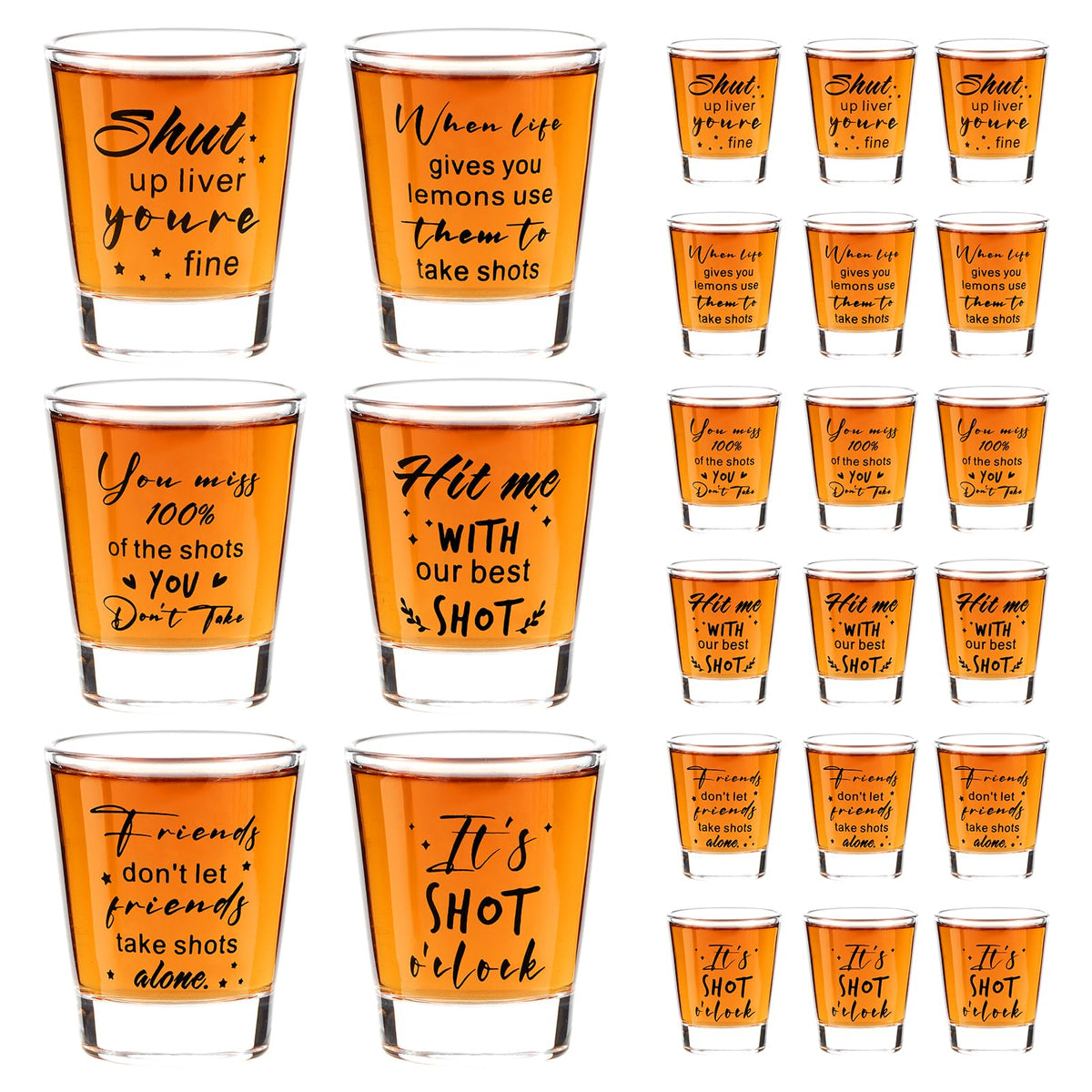 Kolewo4ever funny friends shot glasses in six styles for social gatherings