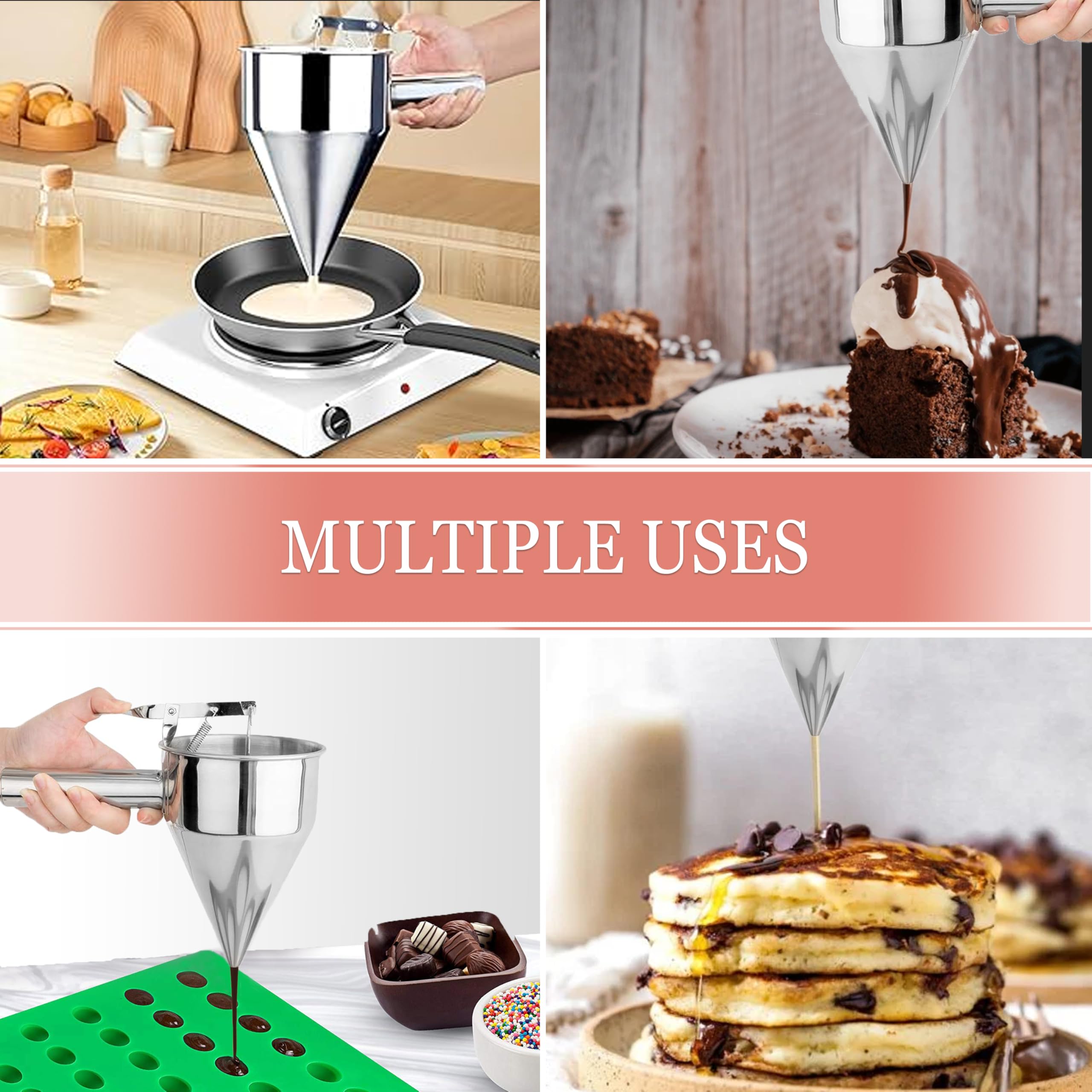 Kolibrox precise portion-control funnel for accurate fillings and glazes.