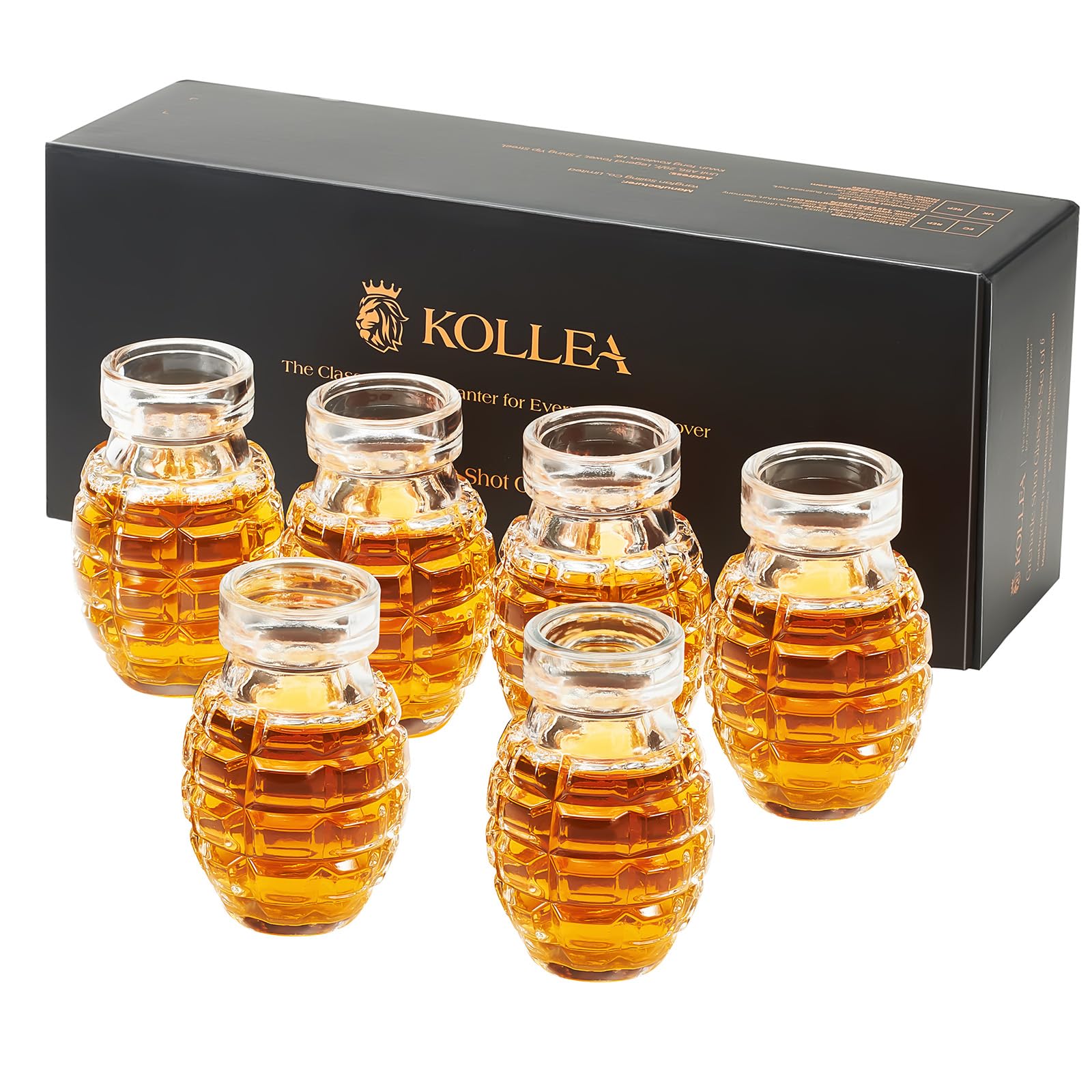 Kollea grenadeshot glasses six-piece set for bold party pours