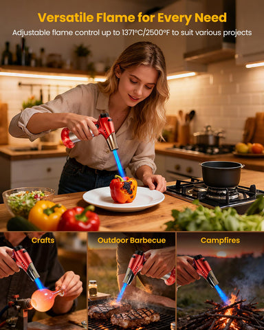 Kollea Creme Brulee Torch refillable with any small butane canister.