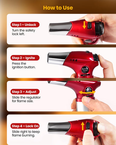 Kollea Creme Brulee Torch versatile for kitchen and crafts.