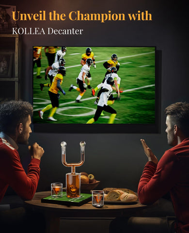 Kollea game-night home bar scene featuring the decanter set
