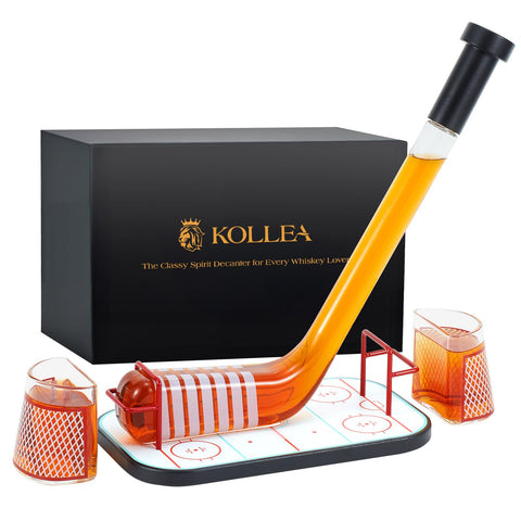 Kollea ice hockey whiskey decanter bottle enhances your home bar with bold sports-inspired style