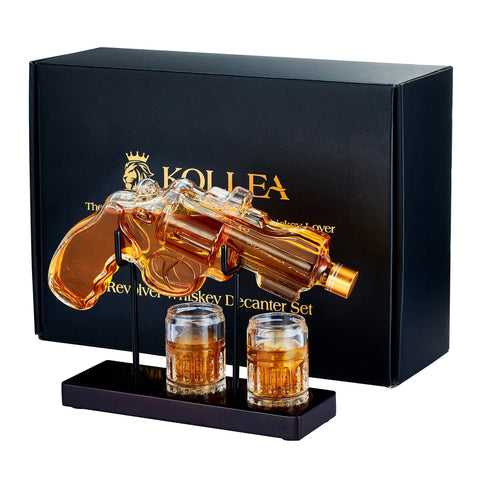 Kollea revolver-style whiskey decanter for refined home tastings.
