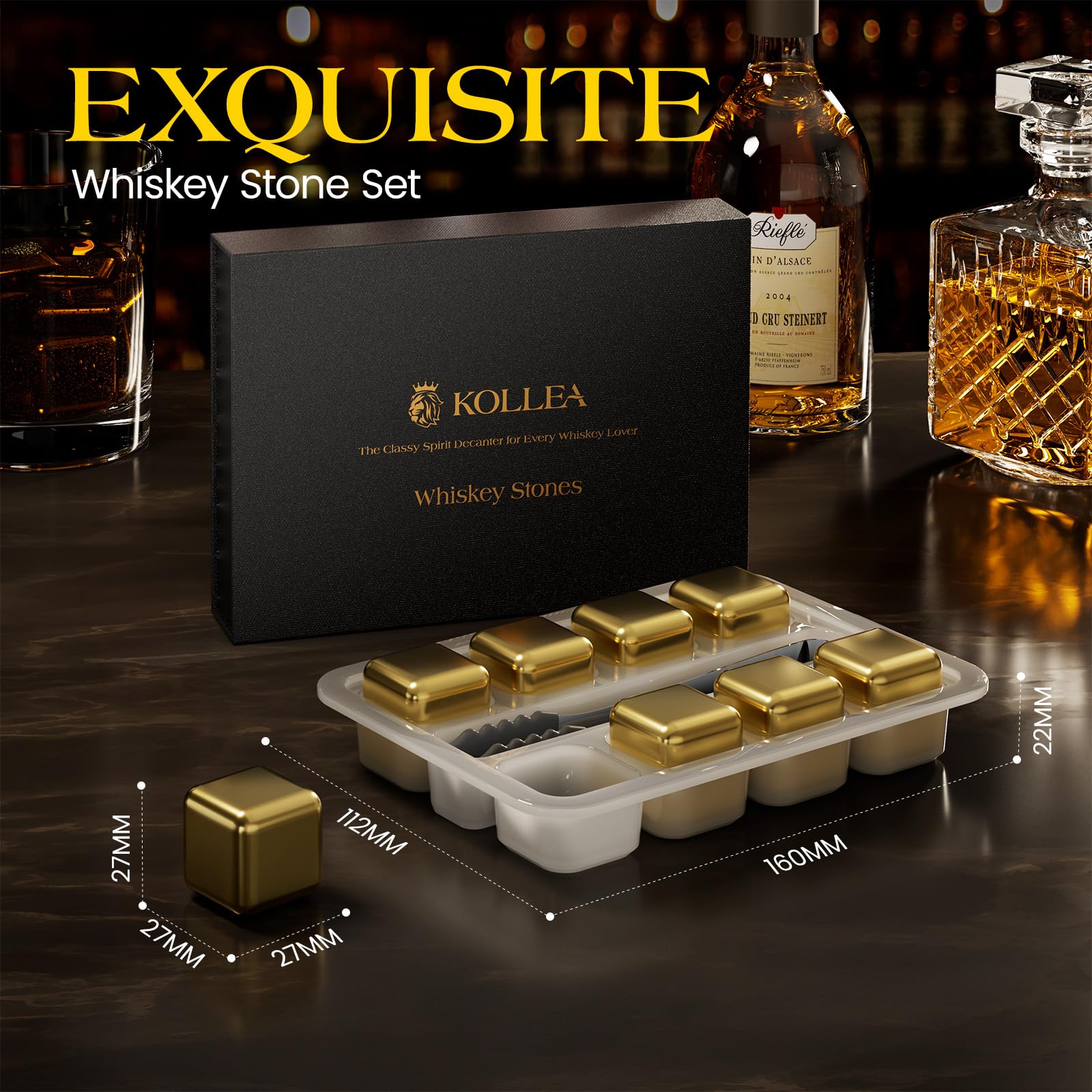 Kollea silicone tongs beside stones for easy handling.