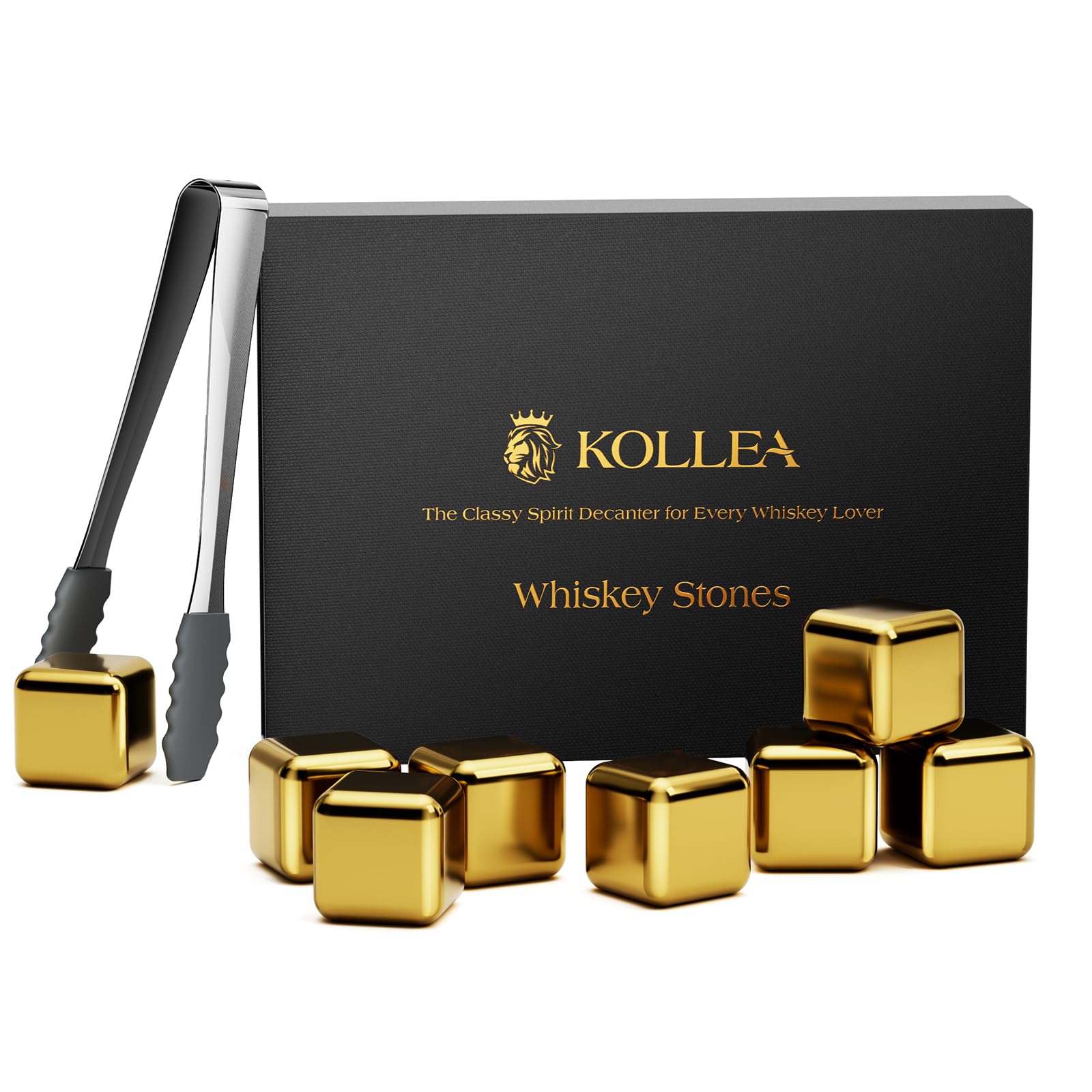 Kollea whiskey stones 8-pack cool drinks without dilution for a purer taste.