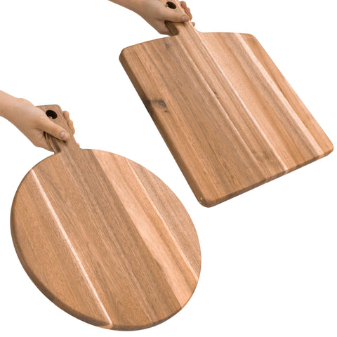 KOLWOVEN acacia wood board showing natural grain and color variation