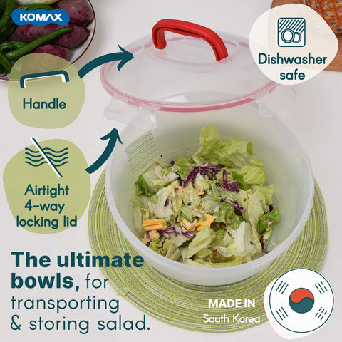 Komax Biokips freezer-safe bowls for freezing leftovers without leaks.