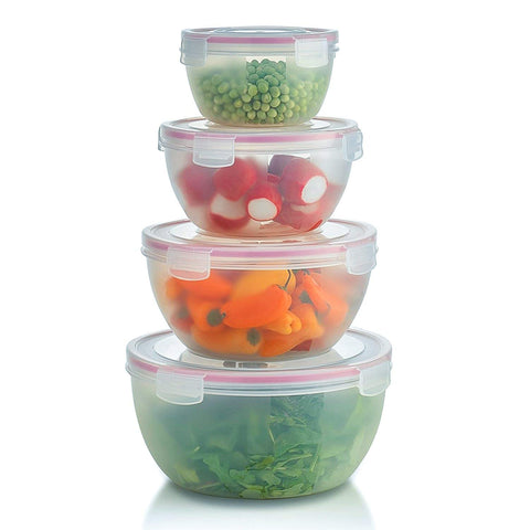 Komax Biokips mixing bowls with lids offer a stable base for easy meal prep