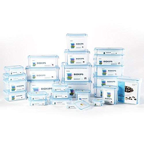 Stackable design of Komax Biokips saves pantry space.