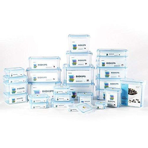 Stackable design of Komax Biokips saves pantry space.