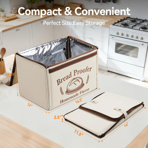 KOMBELLA proofing box multi-use design supports bread, pizza, yogurt, and more