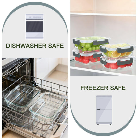KOMUEE borosilicate glass storage for durable food storage