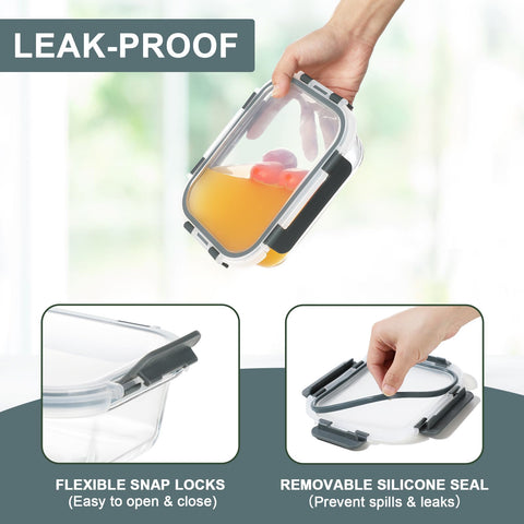 KOMUEE BPA-free lid with silicone seal for freshness