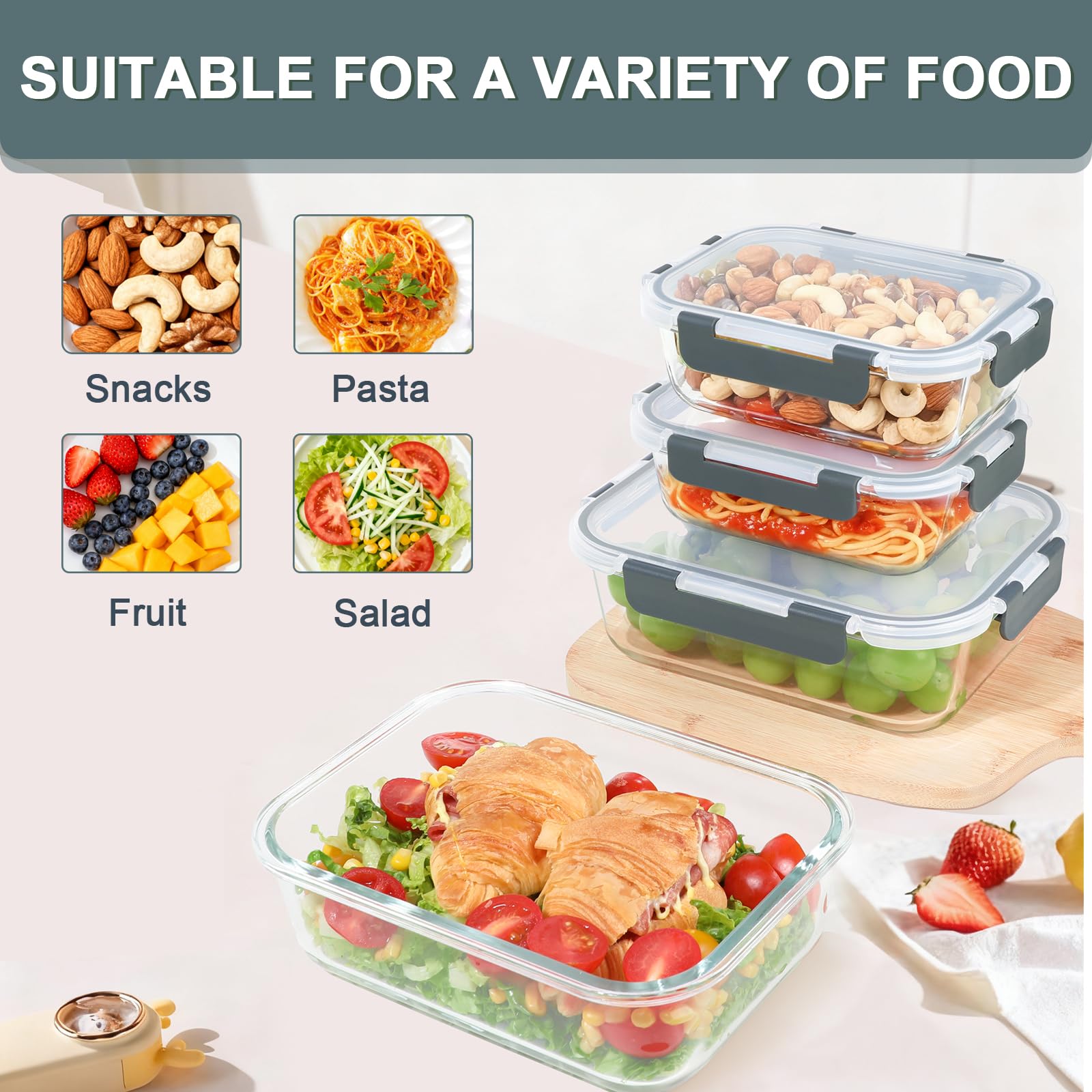 KOMUEE freezer safe storage for leftovers