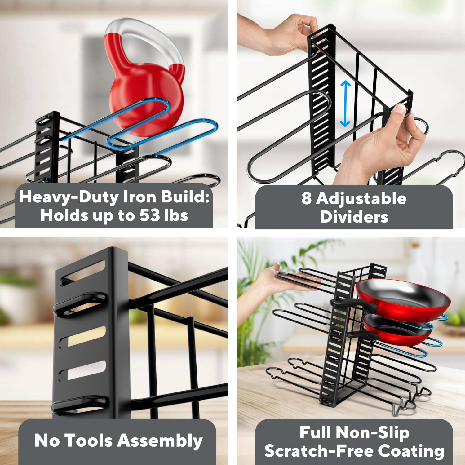 KOMFORA three assembly methods fit cabinet or countertop spaces.