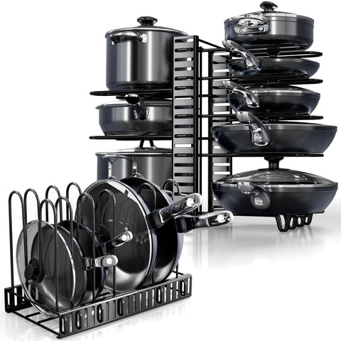 KOMFORA organizer front view shows compact under-cabinet setup for easy access.