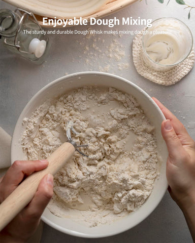 Komlyar dough whisk included for smooth mixing and better starter consistency