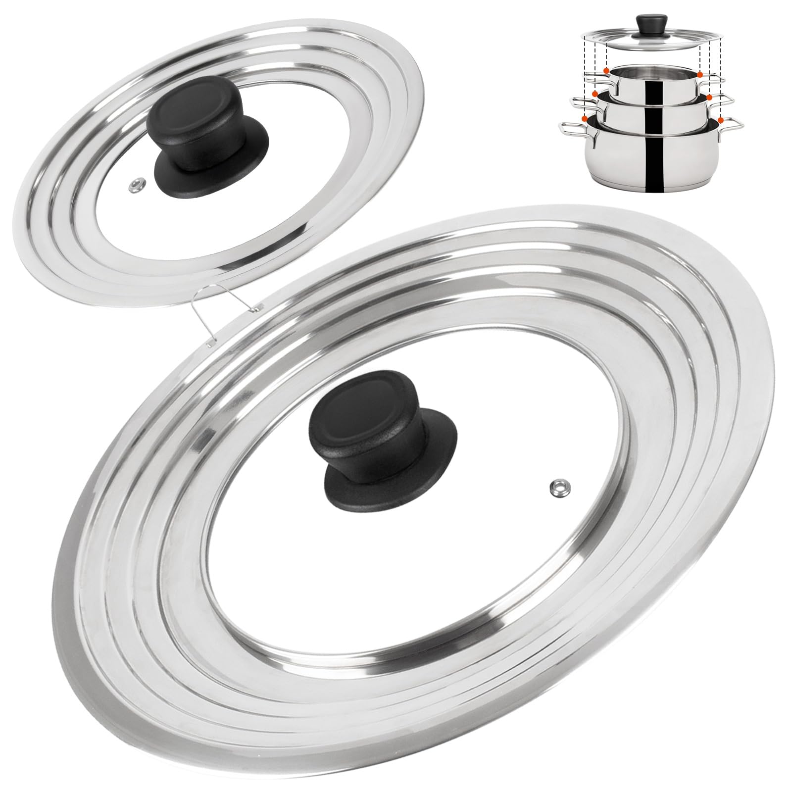 Komokeru universal lid glass-top for easy visibility while cooking