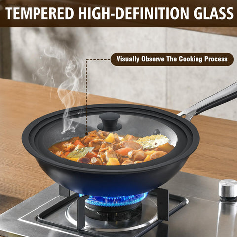 Komokeru tempered-glass-top provides clear visibility while cooking