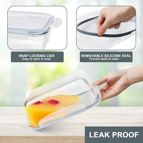 KOMUEE airtight, leak-proof lid ensures freshness