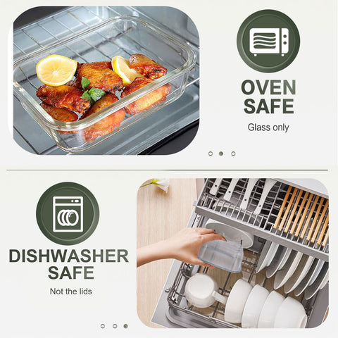 KOMUEE airtight snap lids seal freshness and prevent leaks during transport.