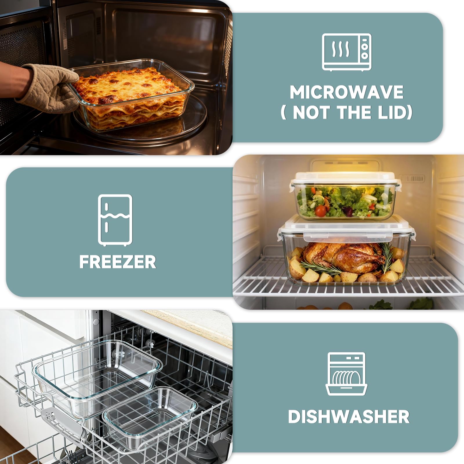 KOMUEE borosilicate glass close-up showing clear contents and durable safety