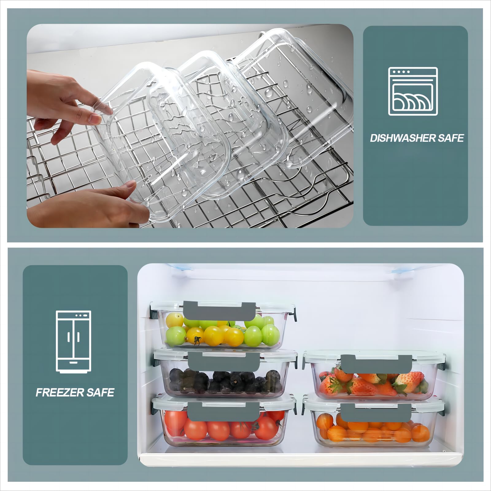 KOMUEE easy-clean glass resists odors and stains for daily use.