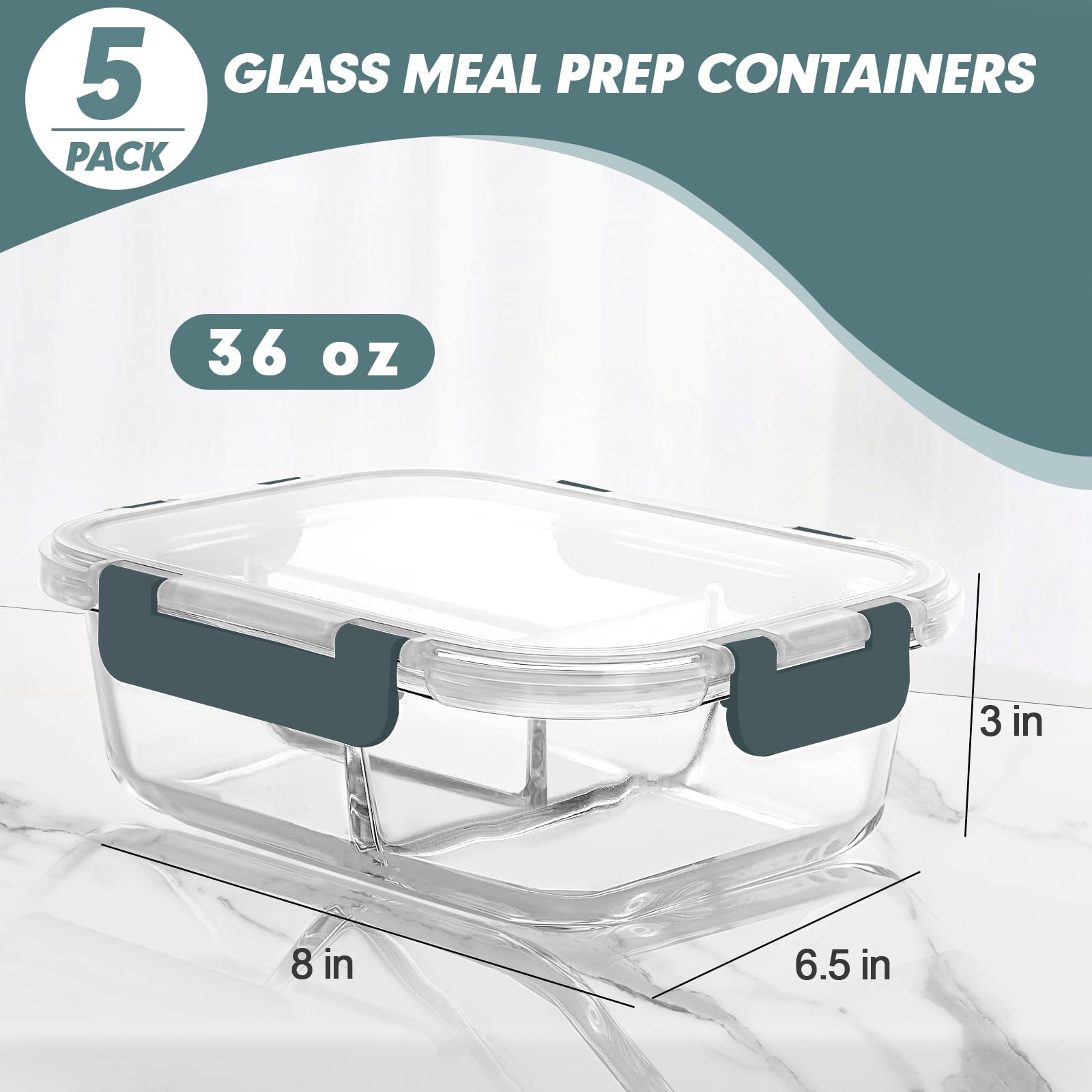 KOMUEE freezer and microwave safe containers for reheating leftovers