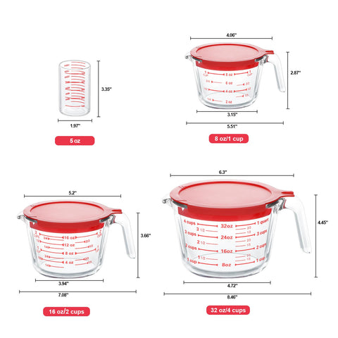 KOMUEE measuring cups set ideal for direct melting or mixing in the cup.