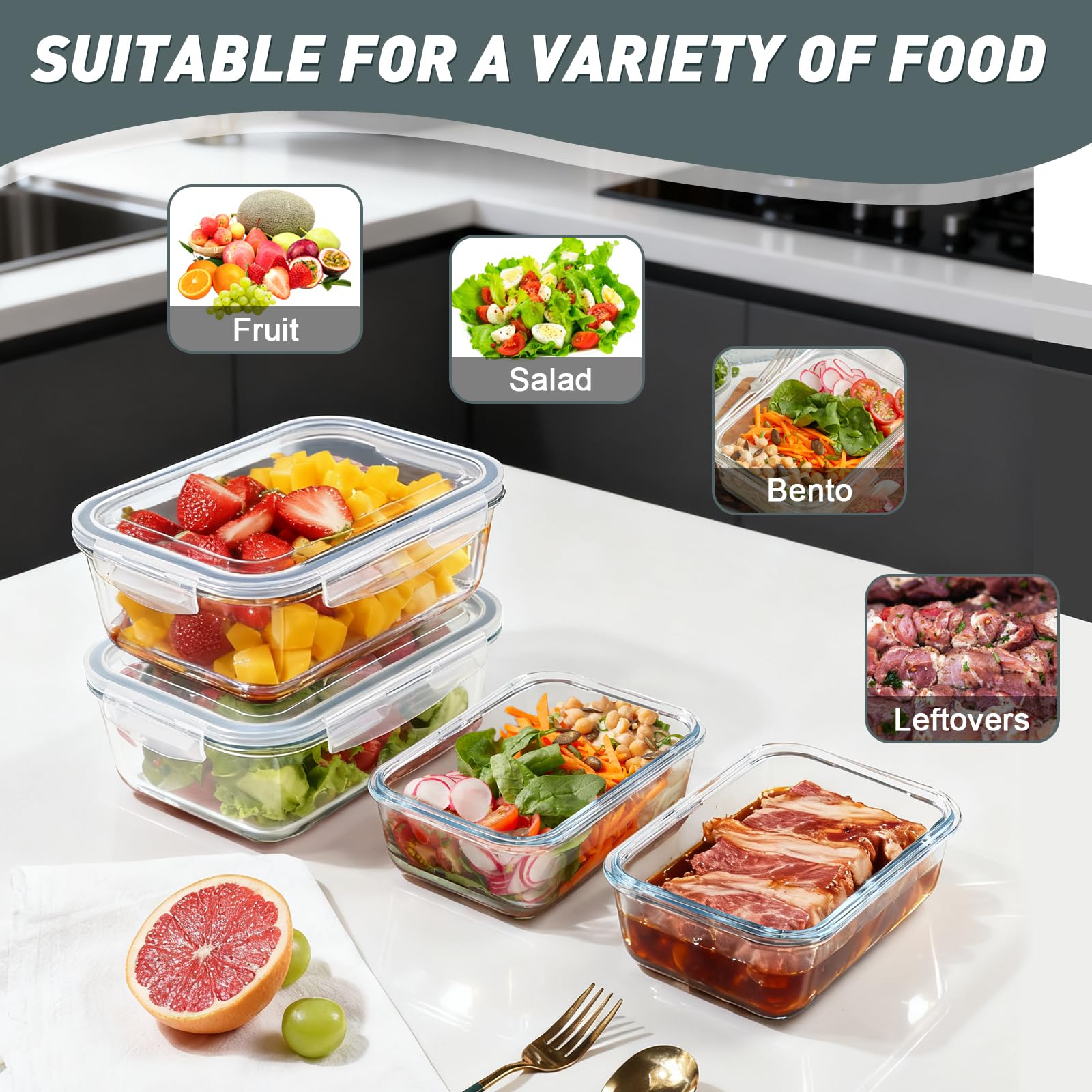 KOMUEE hinged lids lock easily for quick access
