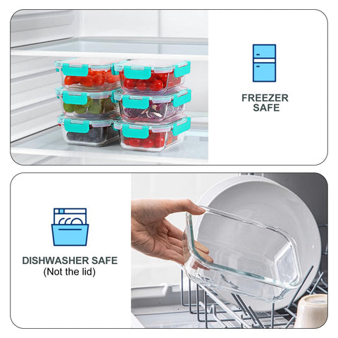 KOMUEE microwave-safe glass container ready for quick reheats
