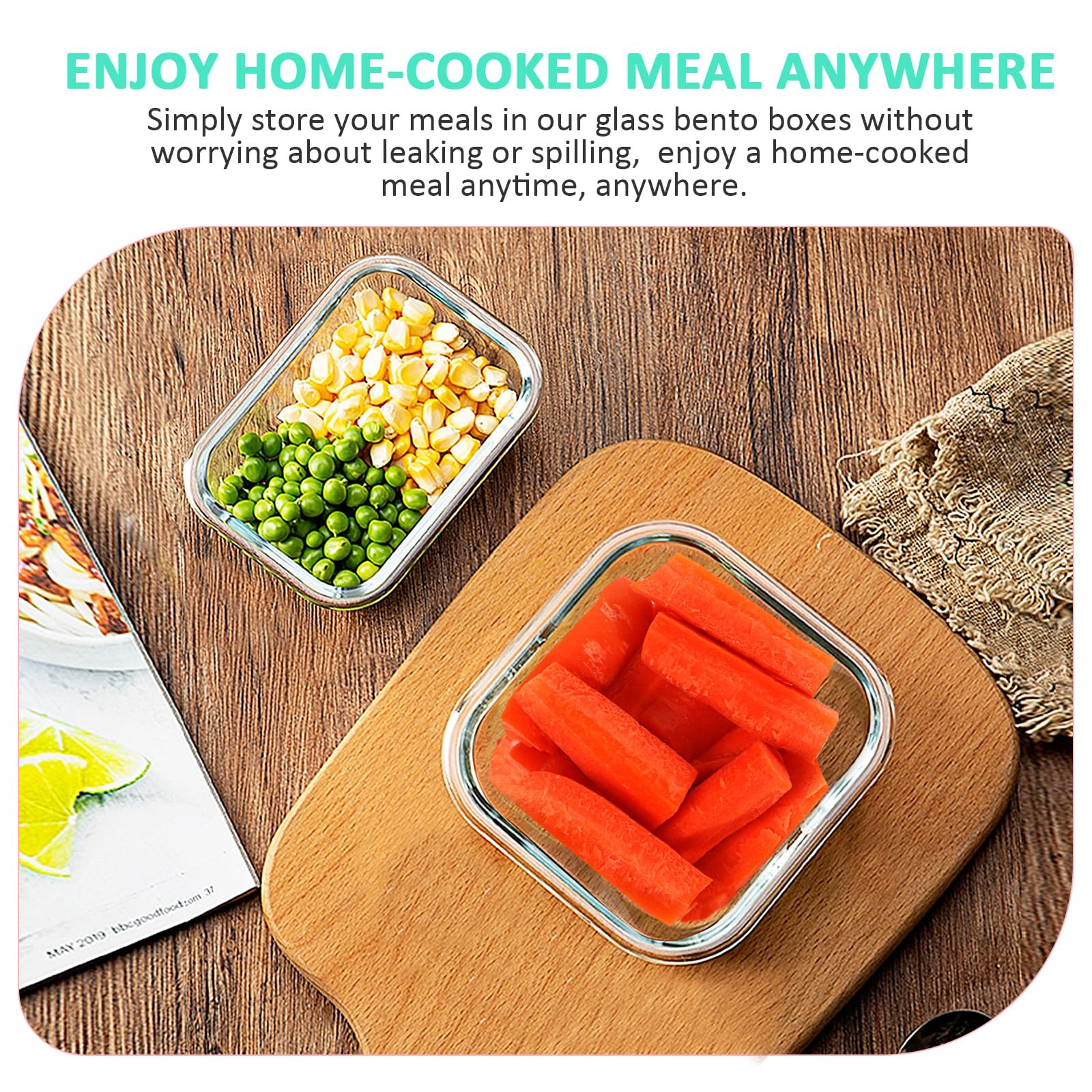 KOMUEE containers are oven, microwave, and dishwasher safe for easy cooking and cleaning.