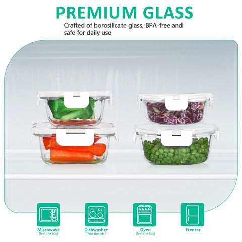 KOMUEE stackable design fits neatly in your fridge, saving space and keeping contents organized.