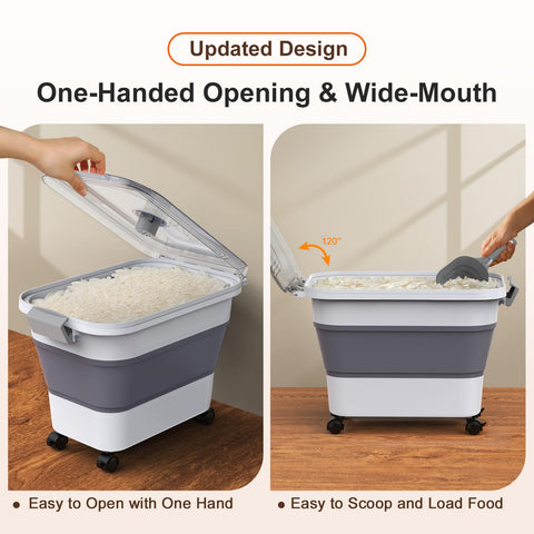 Komzon airtight double-seal design keeps dry goods fresh longer.