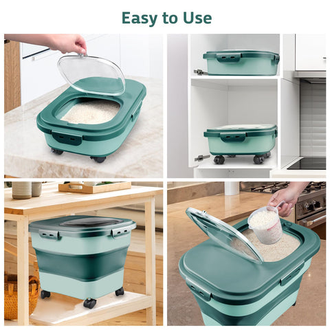 Komzon BPA-free rice container showing safe material