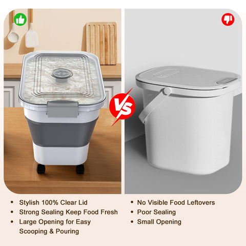 Komzon foldable capacity adapts from 10 to 30 pounds.