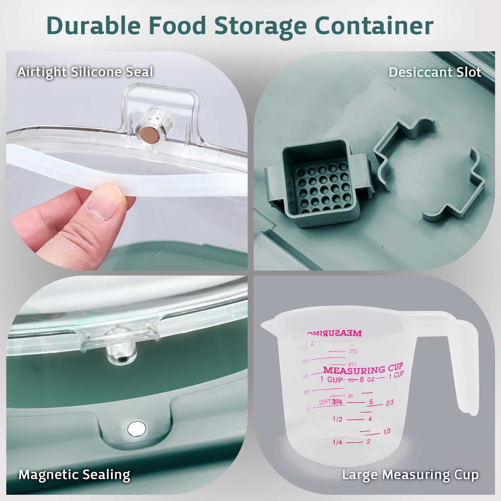 Komzon magnetic clear hatch providing top-access to contents