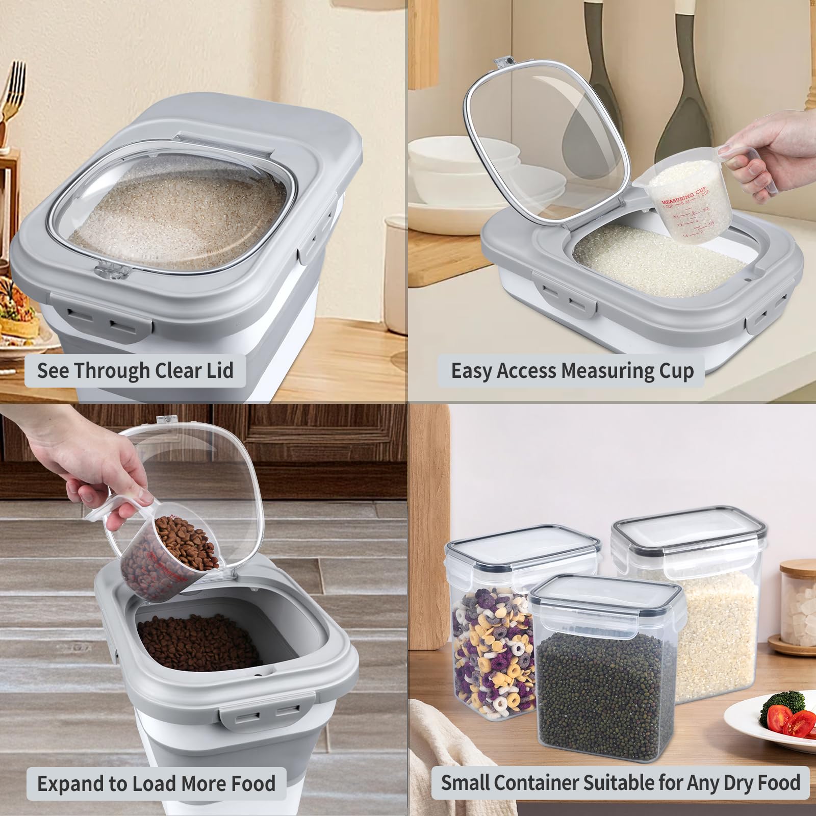 Komzon measuring cup included for precise kitchen portions.