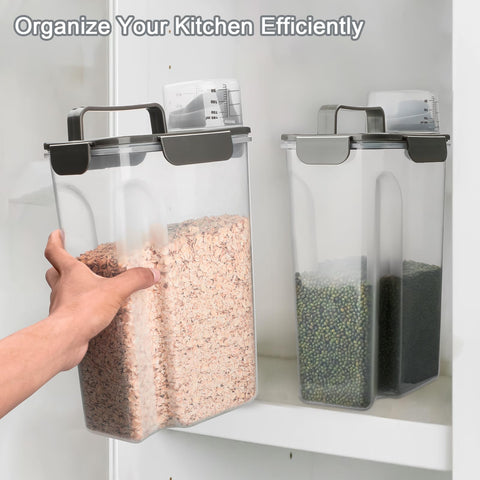Komzon multi-purpose dry food storage for rice, snacks, and more.