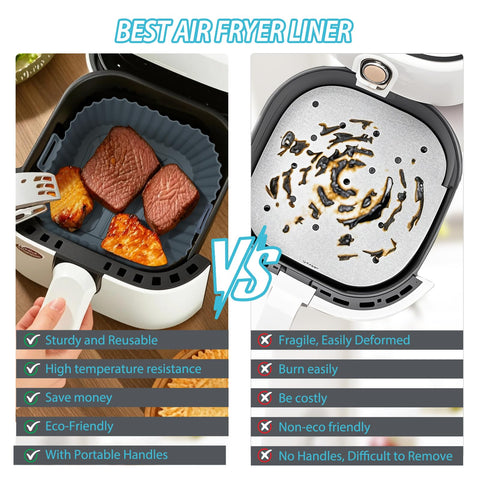 Komzon reusable liner shown suitable for microwave or oven use.