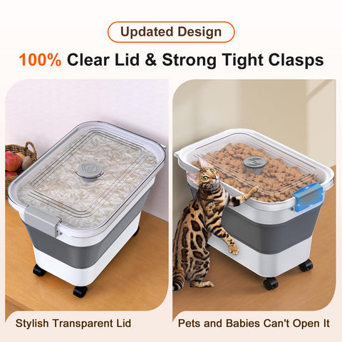 Komzon rice storage on wheels enables easy movement even when full.