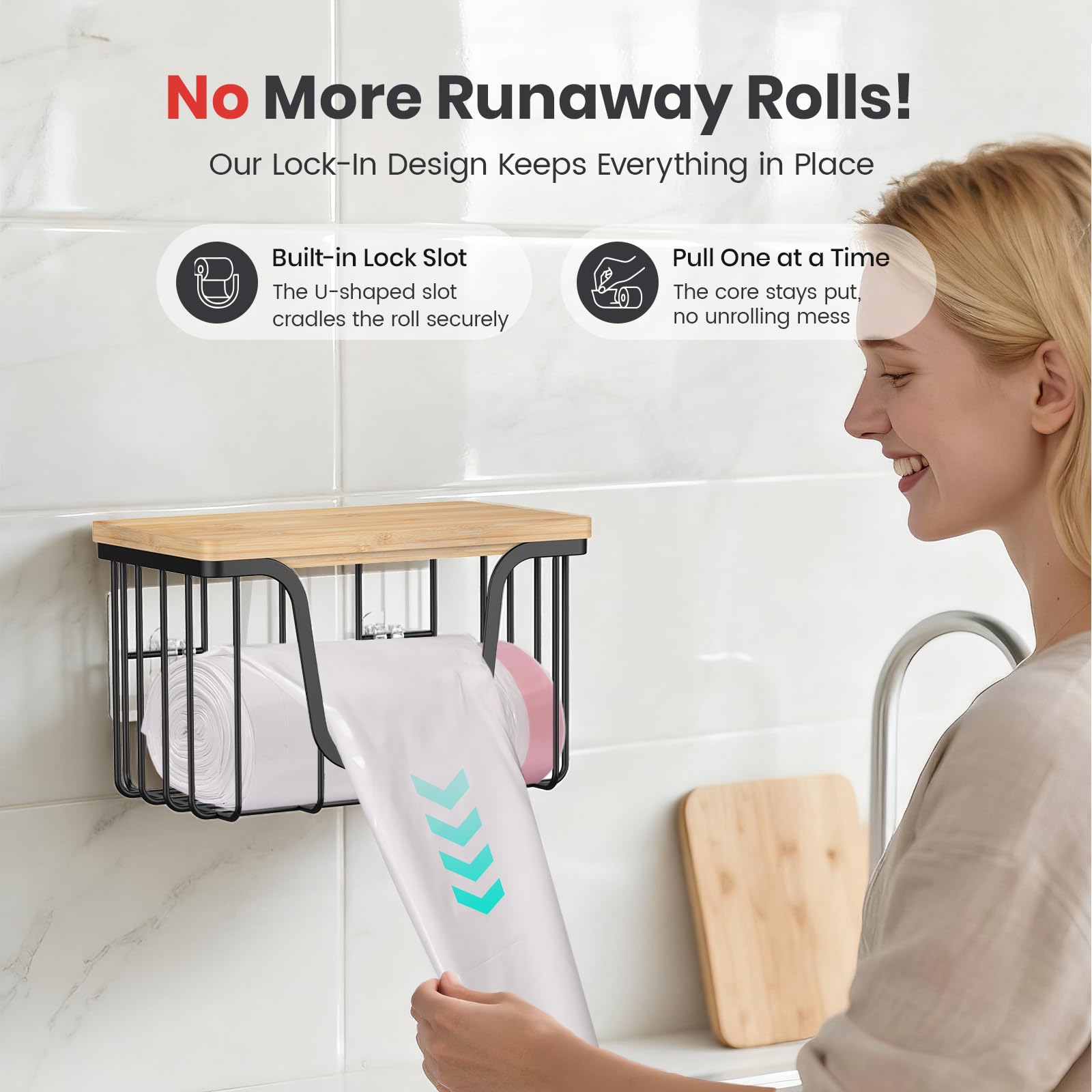 KONE stackable garbage bag holder in large and small sizes