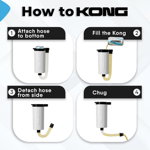 Kong Skinny Can detachable hose enables quick, mess-free pouring