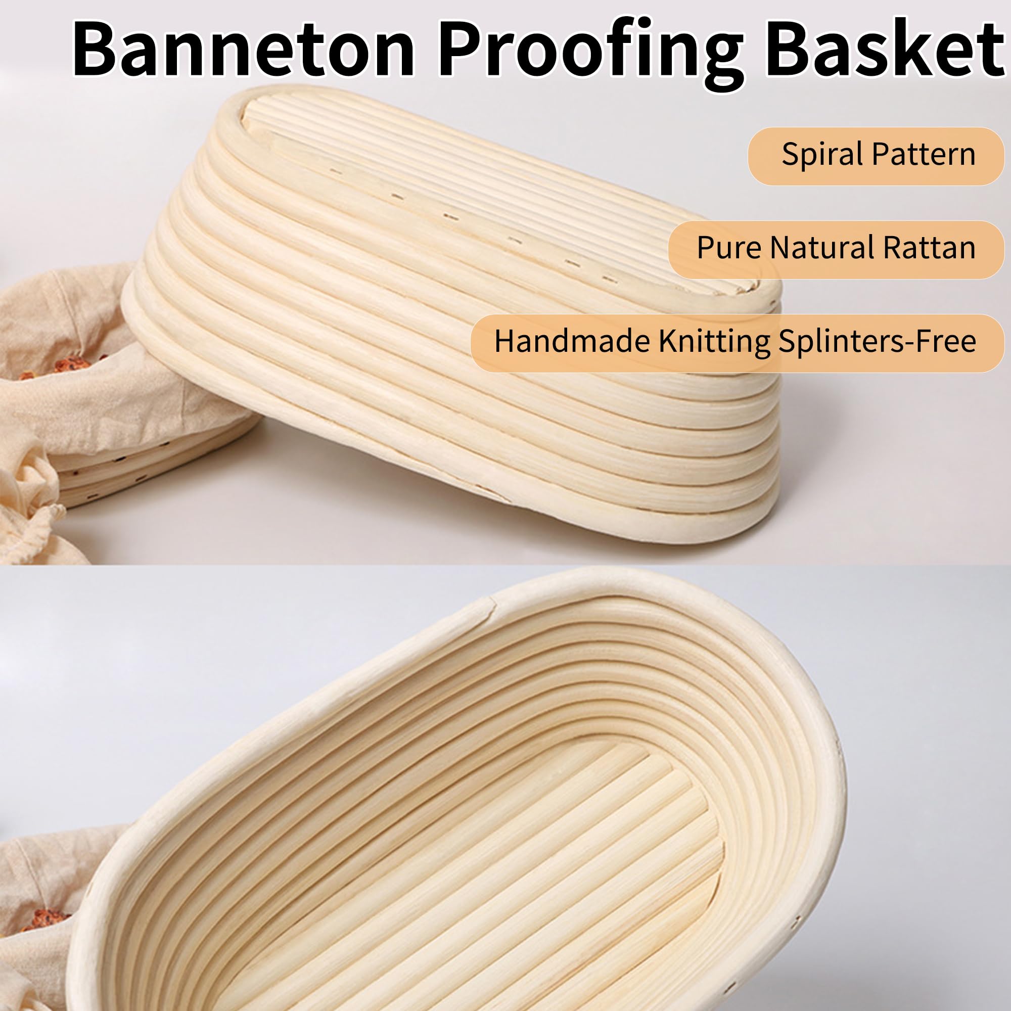 KONGDY handmade basket with tight weave for sturdy, safe dough shaping.