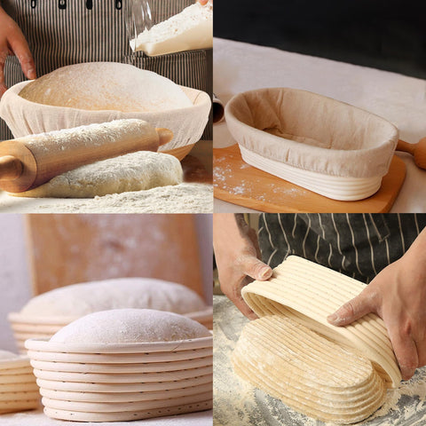 Kongdy sourdough banneton oval 10in for precise shaping of longer loaves