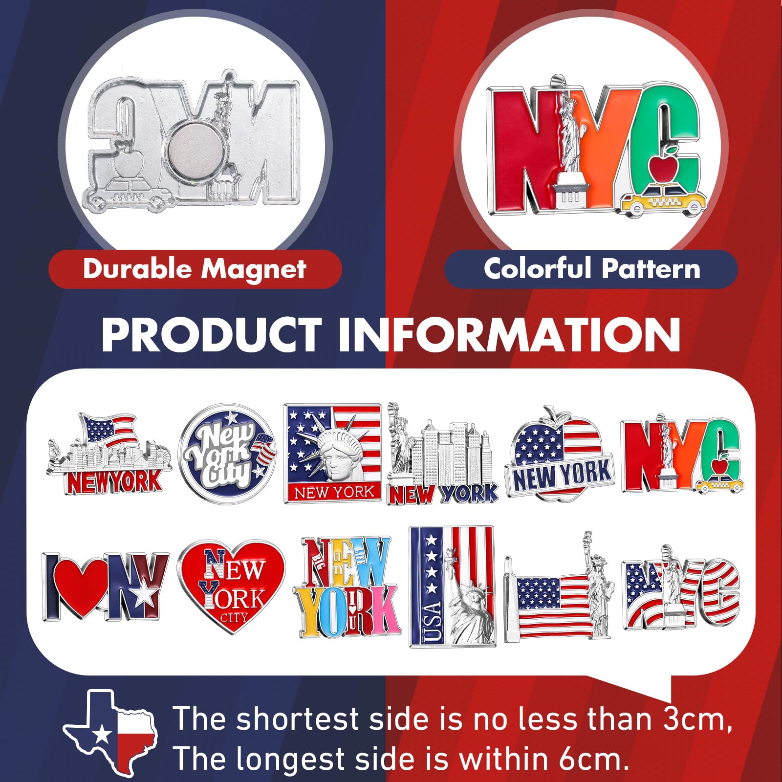Konohan USA flag magnet adds patriotic flair and note organization on the fridge