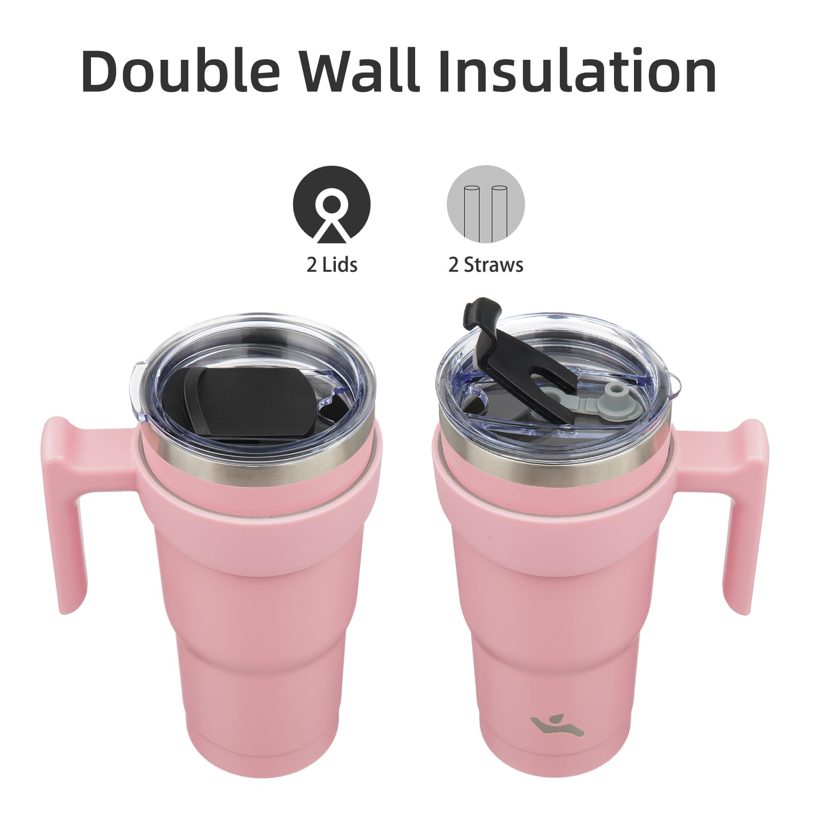 Konokyo 20oz tumbler sip lid demonstrates leak free sipping.