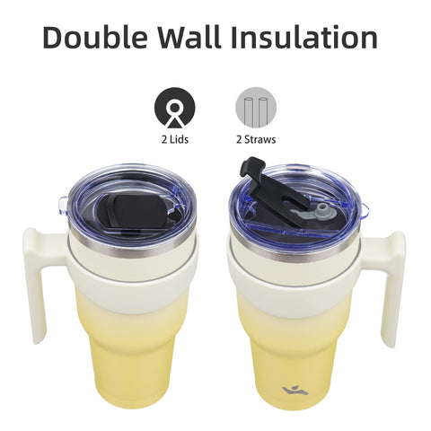 Konokyo 40oz tumbler double-wall vacuum insulation keeps drinks cold or hot