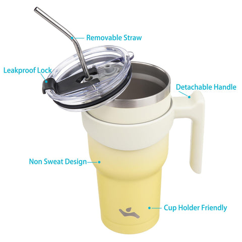 Konokyo 40oz tumbler sip lid showing spill-proof feature for travel